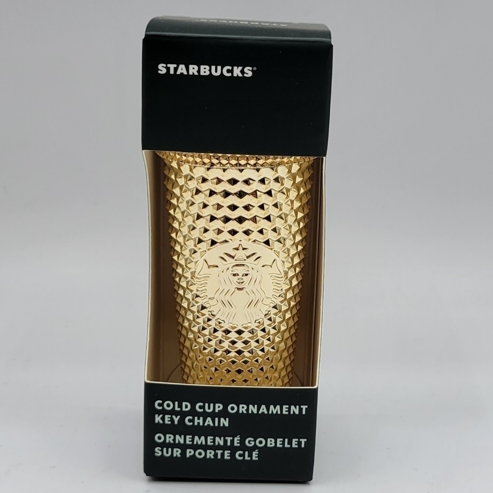 Starbucks Gold Studded Bling Keychain Ornament